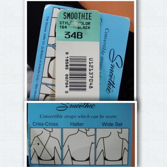 Smoothie Backless Black Bra Style #164 - NWT - Picture 8 of 8